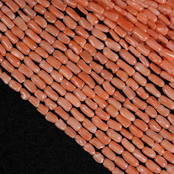 Natural Shape Pink Coral Japanese Beads Strand