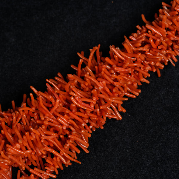 Natural AAA Grade Orange Coral Branches Beads Strand