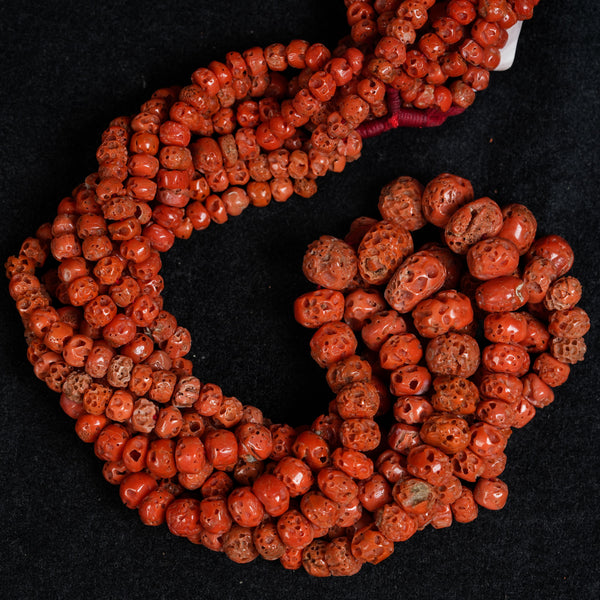Natural AAA Grade Italian Coral Bati \ Tyre Shape Beads Strand