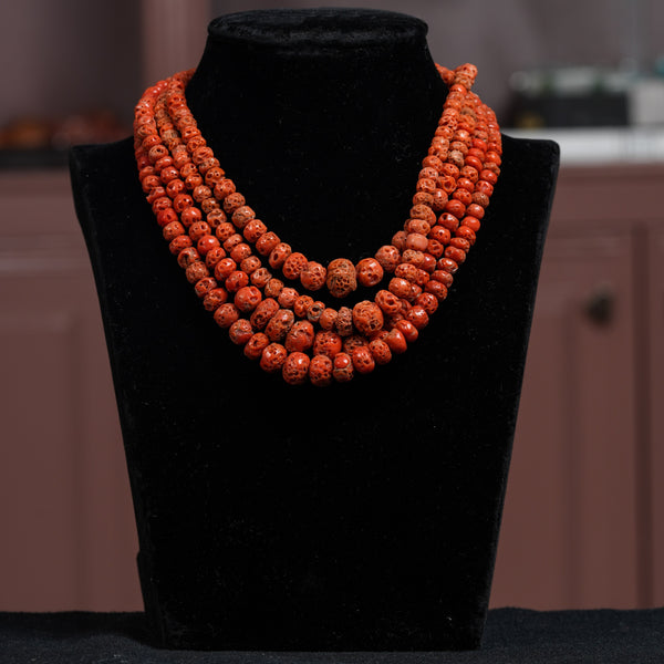 Natural AAA Grade Italian Coral Bati \ Tyre Shape Beads Strand