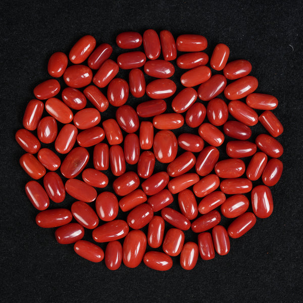 Natural Very Beautiful and Rare Italian Red Coral Tumble Capsules