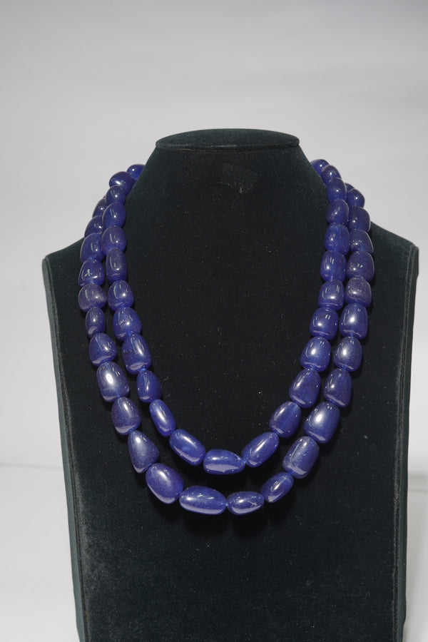 Blue Onyx Smooth Tumbles Shaped approx.15-18 mm Gemstone Beads 18-20inches long