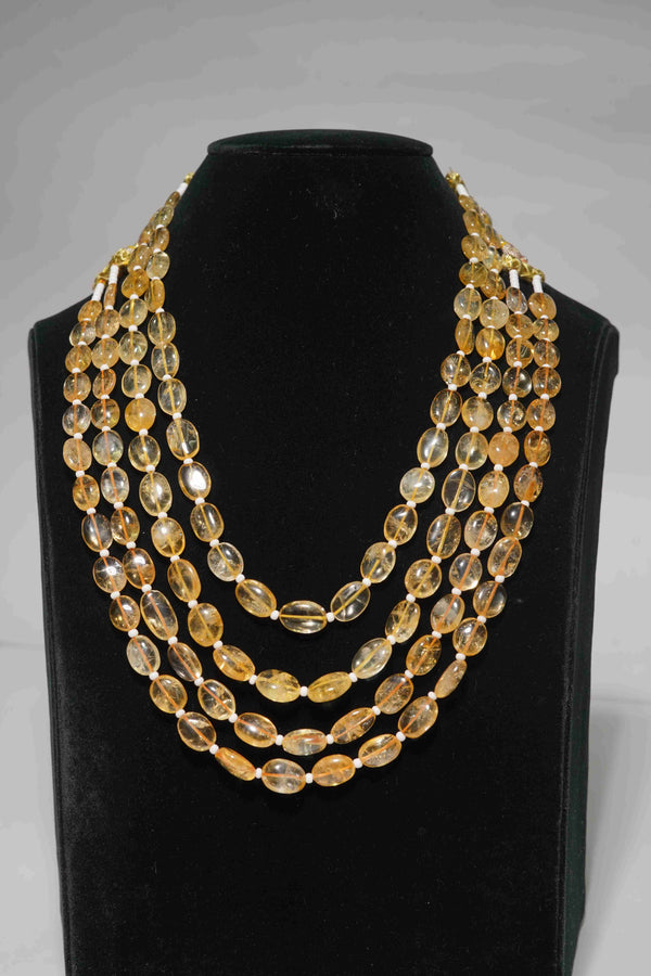 Natural Citrine Smooth Ovals AAA Grade Gemstone Beads Strand