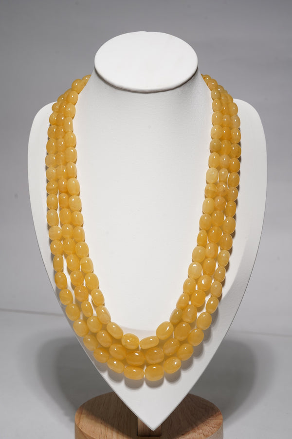 Natural Yellow Aventurine Smooth Tumbles AAA Grade Gemstone Beads Strand