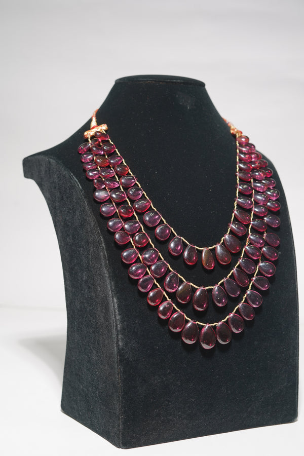 Pigeon Blood-Red Thai Ruby Drops/Balloons Gemstone Beads Strand