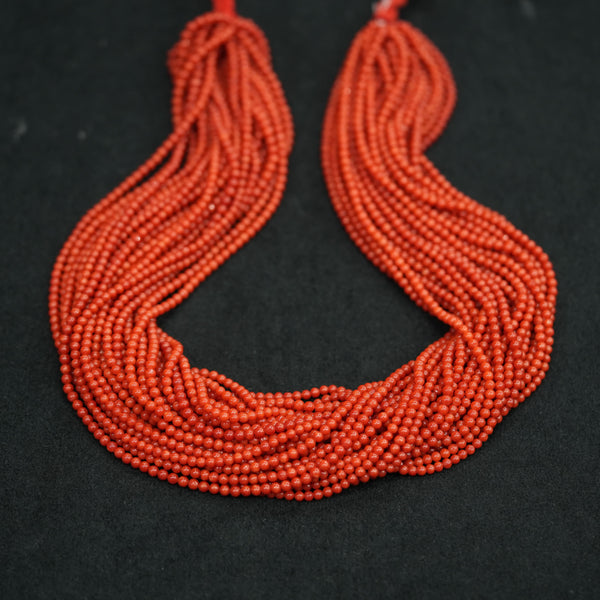 Natural AAA Grade Round Red Coral Beads Strand
