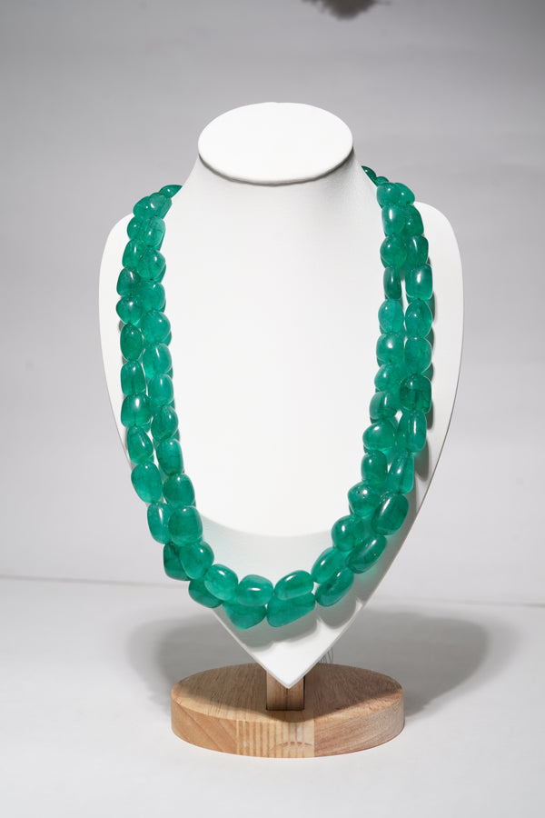 Natural  Green Strawberry Quartz Gemstone Beads