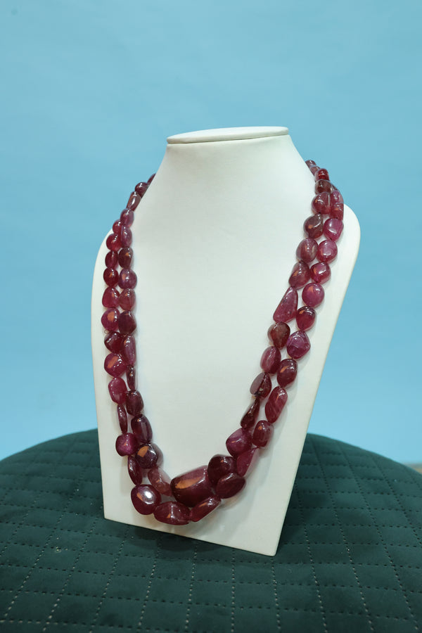 Natural Treated Smooth Ruby Tumbles 20-22 Mm Gemstone Beads