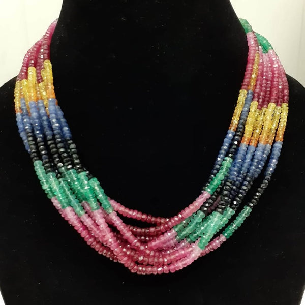 Natural Multi Color Tourmaline 5-5.5mm Faceted Rondelle Gemstone Beads Strand