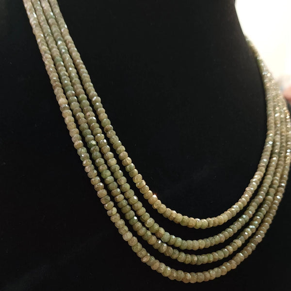 Natural AAA Grade Antique-cut Rondelle Faceted Hessonite Garnet Gemstone Beads
